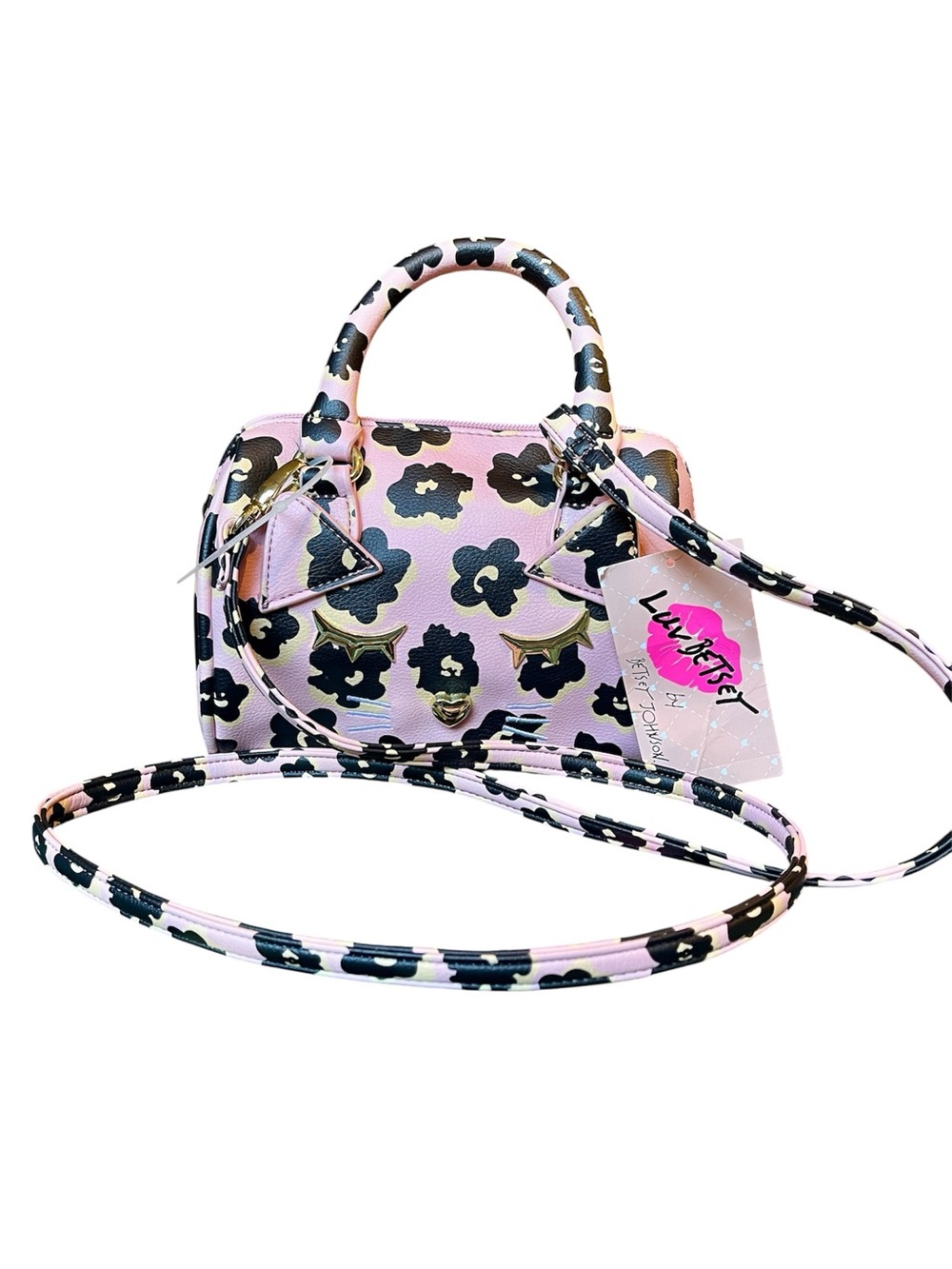 NWT Luv Betsey Johnson Harley Floral Mini Barrel Bag